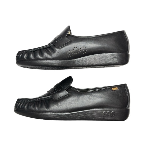 SAS Classic Womens Loafer Comfort Shoe Size 9 Black Handsewn Made in USA   NEW! - Picture 2 of 16
